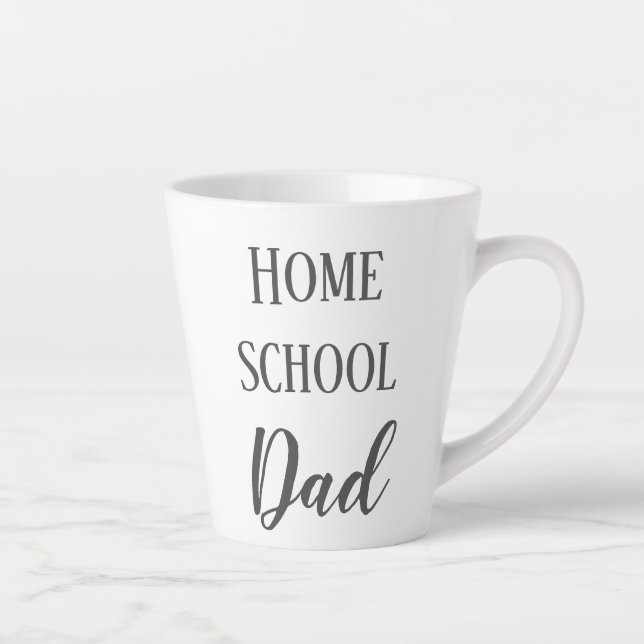 Grey and White Homeschool Dad Latte Mug (Right)