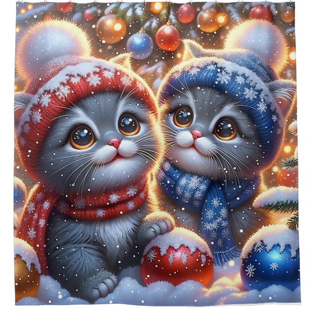 "Grey and White Kittens’ First Christmas" (Front)