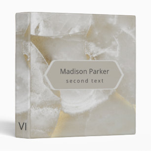 Grey And White Marbled  Binder