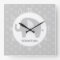 Grey and White Mod Elephant Wall Clock