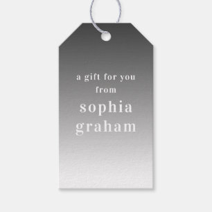 Grey and White Ombre Gift Tags