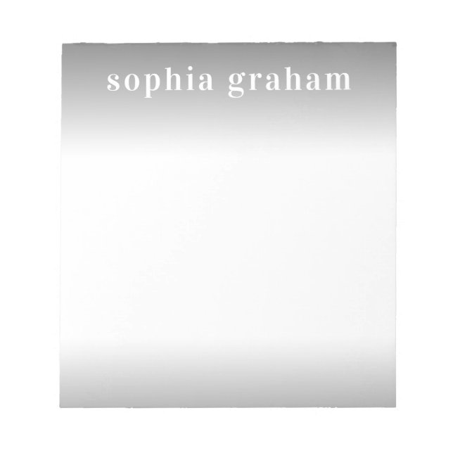Grey and White Ombre Notepad (Front)