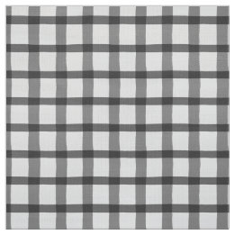 Grey and White Plaid Fabric