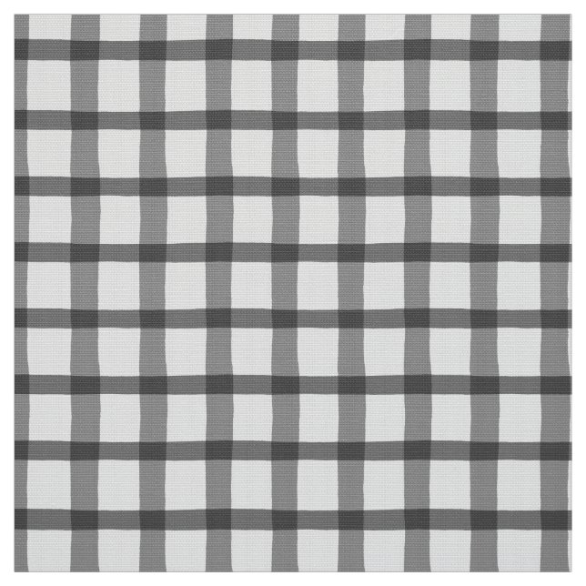 Grey and White Plaid Fabric (Swatch)