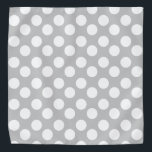 Grey and White Polka Dot Bandana<br><div class="desc">This cute bandana is the perfect accessory for you,  your child or your favourite dog.</div>