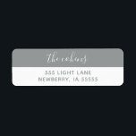Grey and White Return Address Labels<br><div class="desc">Give your envelopes an elegant touch and make addressing your cards a breeze with these address labels. These coordinate beautifully with Parcel Studio's Shalom Star Hanukkah holiday card collection. Colour is customizable.</div>