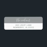 Grey and White Return Address Labels<br><div class="desc">Give your envelopes an elegant touch and make addressing your cards a breeze with these address labels. These coordinate beautifully with Parcel Studio's Shalom Star Hanukkah holiday card collection. Colour is customizable.</div>