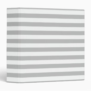 Grey and White Stripe Pattern Binder
