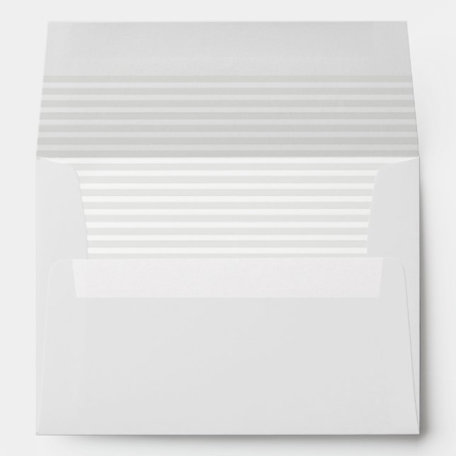 Grey and White Striped Envelope (Back (Bottom))