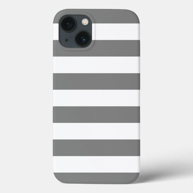 Grey and White Stripes Case-Mate iPhone Case (Back)