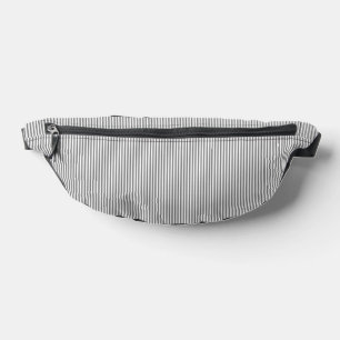 Grey and white stripes fanny pack