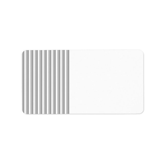 Grey and white stripes. Pattern. Label (Front)