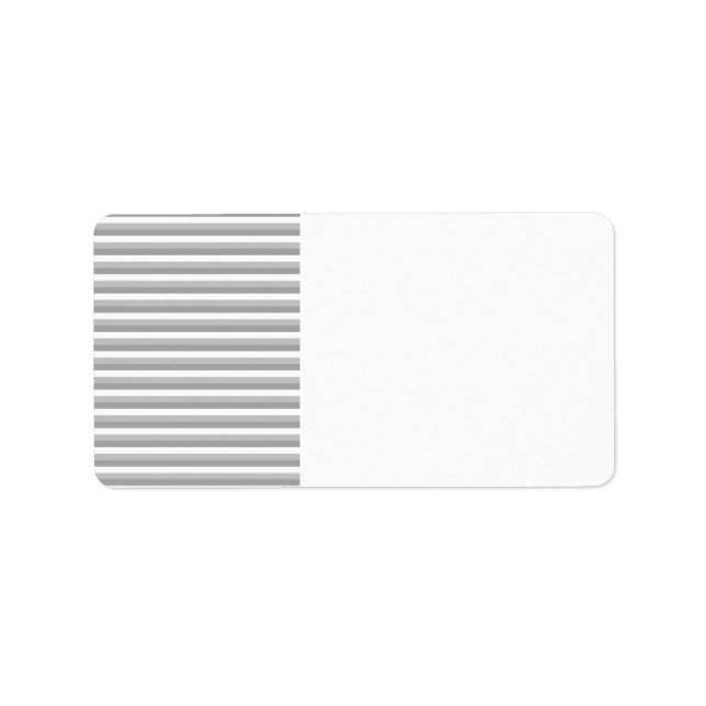 Grey and white stripes. Pattern. Label (Front)