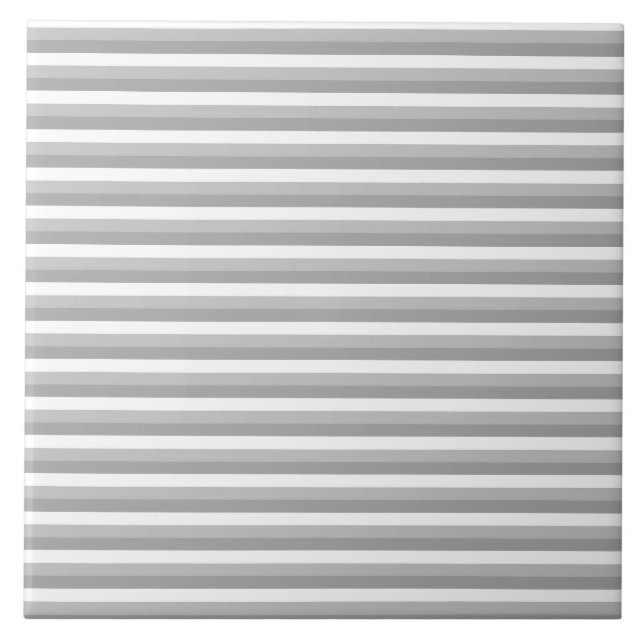 Grey and white stripes. Pattern. Tile (Front)