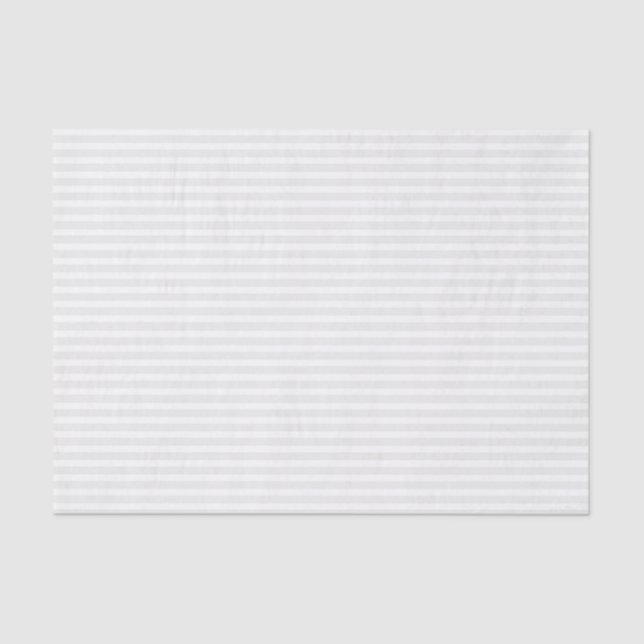 Grey and White Stripes Tissue Paper (Front)