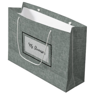 Grey and white texture.  large gift bag