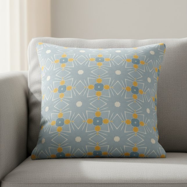 Grey And White  Throw Pillow (Creator Uploaded)