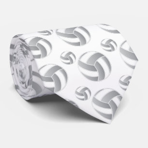 Grey and White 🏐 Volleyball Tie
