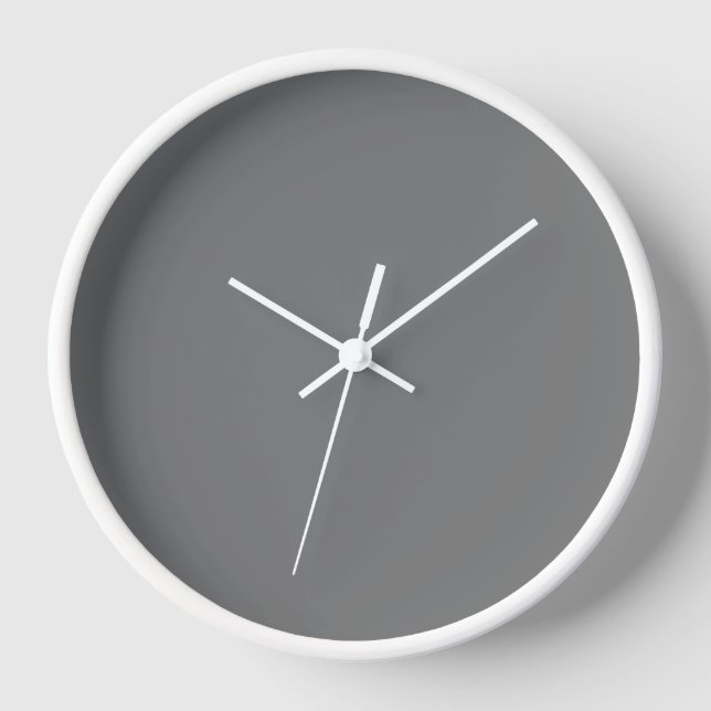 Grey And White Wall  Clock (Front)
