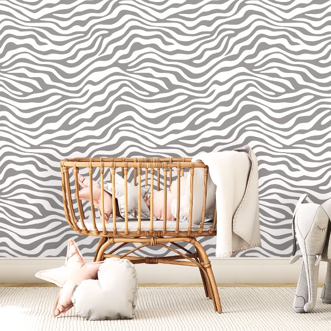 Grey and White Zebra Stripe Wallpaper (Creator Uploaded)