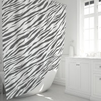 Grey and White Zebra Stripes Pattern