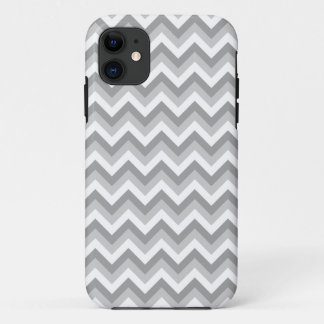 Grey and White Zigzag Pattern. iPhone 11 Case