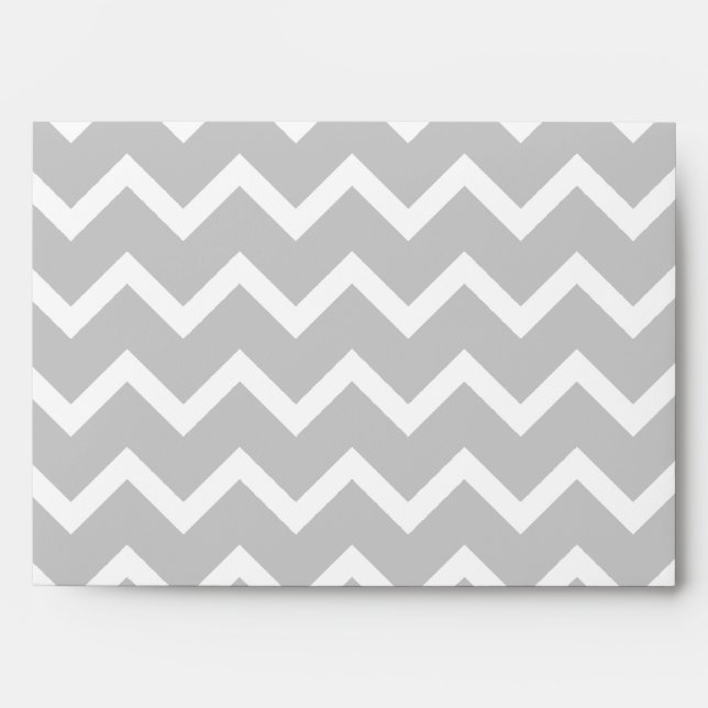 Grey and White Zigzag Stripes. Envelope (Front)