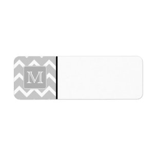 Grey and White Zigzags with Custom Monogram.