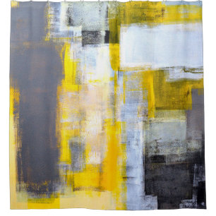 Grey and Yellow Abstract Art Paintingabstract,art,