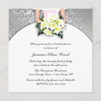 grey and Yellow Bridal Shower Invitation