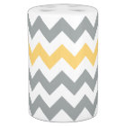 Grey and Yellow Chevron Bath Accessory Set