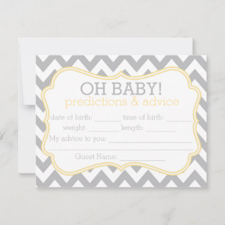 Grey and Yellow Chevron Predictions & Advice Card