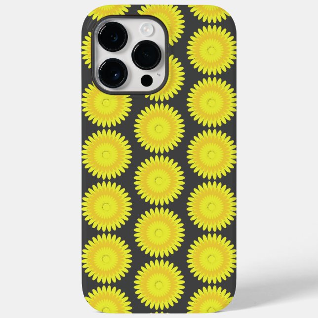 grey and yellow print,  Case-Mate iPhone case (Back)