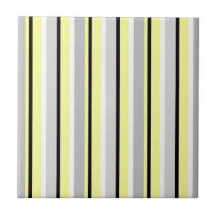 Grey and Yellow Stylish Striped Tile
