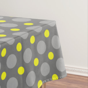 Grey and Yellow Tablecloth