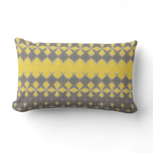 Grey and yellow Throw Pillow