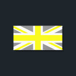 Grey and Yellow Union Jack Canvas Print<br><div class="desc">Grey and yellow pattern based on the Union Jack.</div>