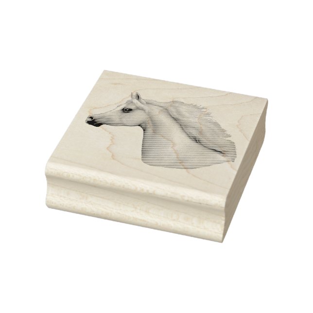 Grey Arabian Horse Rubber Stamp (Stamp)