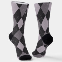Grey Argyle Monogram Initial