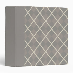  Grey Argyle Organizer Binder Gift