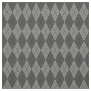 Grey Argyle Pattern Fabric