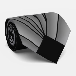 Grey Art Deco Design Tie