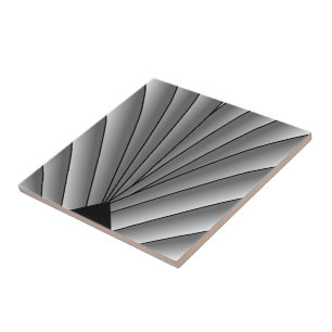 Grey Art Deco Design Tile