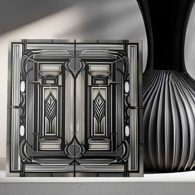 Grey Art Deco Geometric Tile (Creator Uploaded)