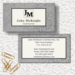 Grey Asphalt Texture with Custom Logo Business Card