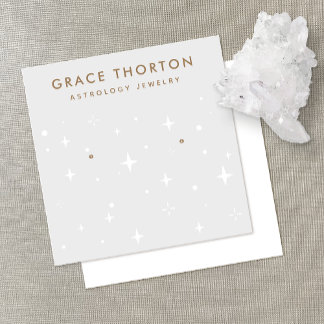 Grey Astrology Stars Earring Jewelry  Display Card