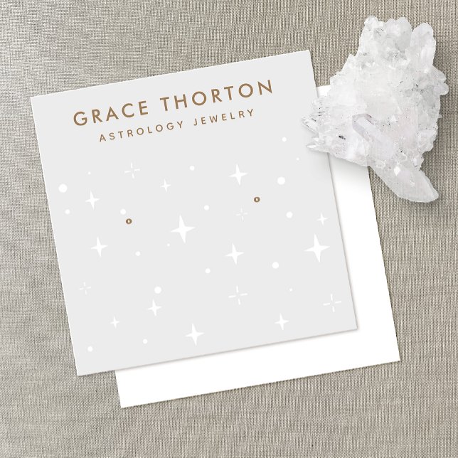 Grey Astrology Stars Earring Jewelry  Display Card (Creator Uploaded)