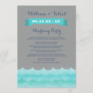 Grey At Sea Nautical Wedding Programs