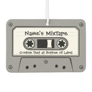 Grey Audio Cassette Tape Air Freshener