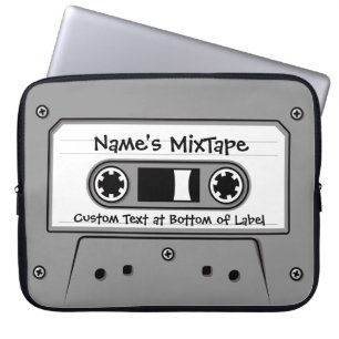 Grey Audio Cassette Tape Laptop Sleeve
